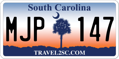 SC license plate MJP147