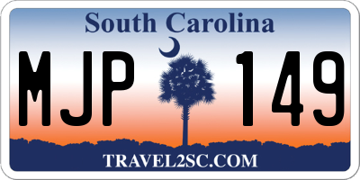 SC license plate MJP149