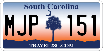 SC license plate MJP151