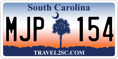 SC license plate MJP154