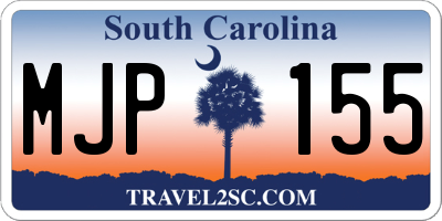 SC license plate MJP155