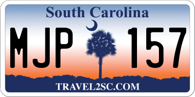 SC license plate MJP157