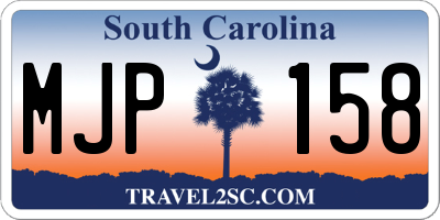 SC license plate MJP158
