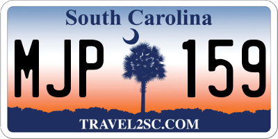 SC license plate MJP159