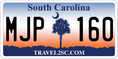 SC license plate MJP160