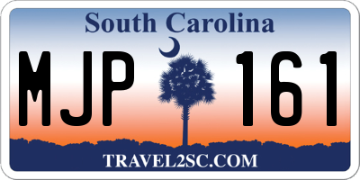 SC license plate MJP161