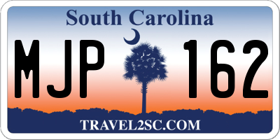 SC license plate MJP162