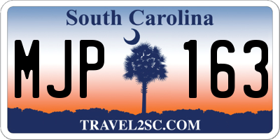 SC license plate MJP163