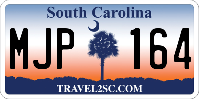 SC license plate MJP164