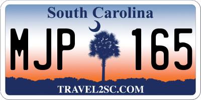SC license plate MJP165