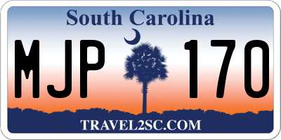 SC license plate MJP170