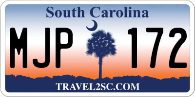 SC license plate MJP172