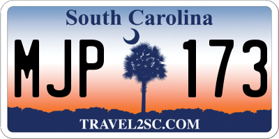 SC license plate MJP173