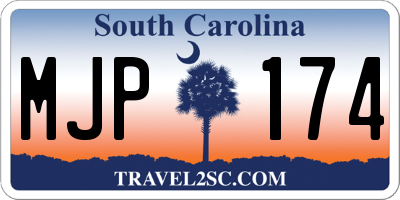 SC license plate MJP174