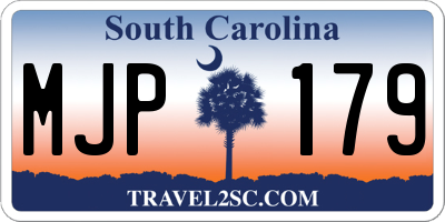 SC license plate MJP179