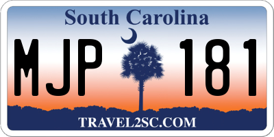 SC license plate MJP181
