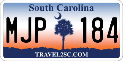 SC license plate MJP184