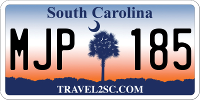 SC license plate MJP185