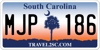 SC license plate MJP186