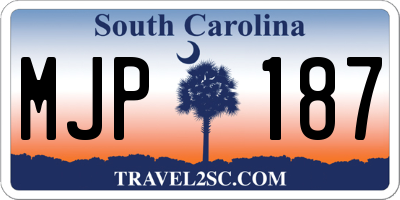 SC license plate MJP187