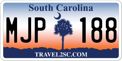 SC license plate MJP188