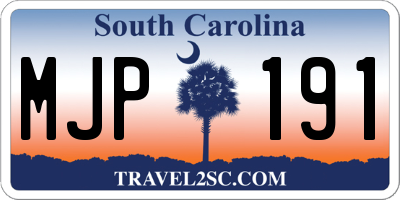 SC license plate MJP191