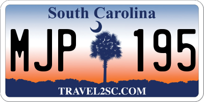 SC license plate MJP195