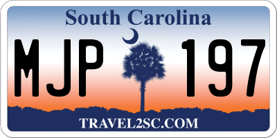 SC license plate MJP197