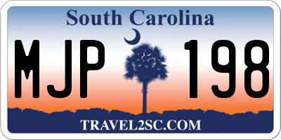 SC license plate MJP198