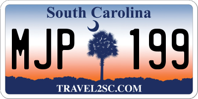SC license plate MJP199