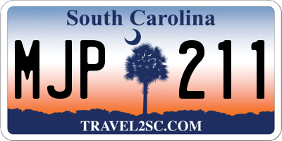 SC license plate MJP211