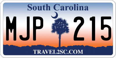 SC license plate MJP215