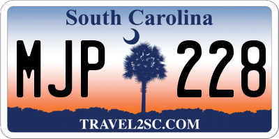 SC license plate MJP228