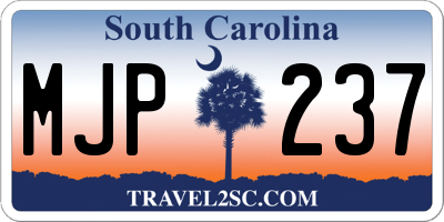 SC license plate MJP237