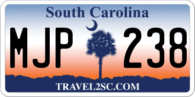 SC license plate MJP238
