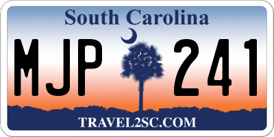SC license plate MJP241
