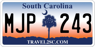 SC license plate MJP243