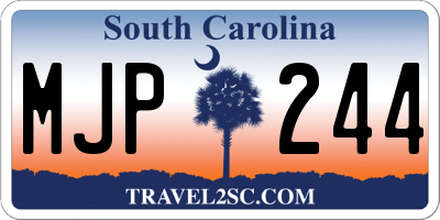 SC license plate MJP244