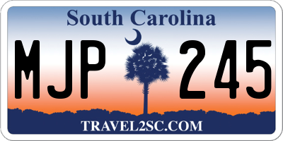 SC license plate MJP245