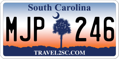 SC license plate MJP246