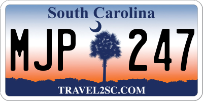 SC license plate MJP247