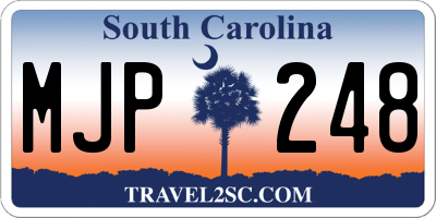 SC license plate MJP248