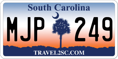 SC license plate MJP249