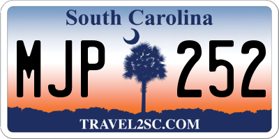 SC license plate MJP252