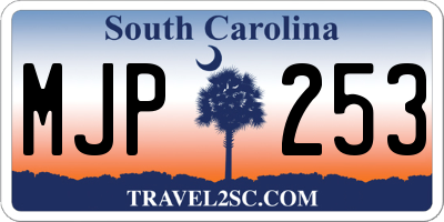 SC license plate MJP253
