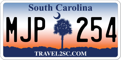 SC license plate MJP254