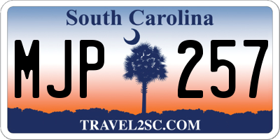 SC license plate MJP257