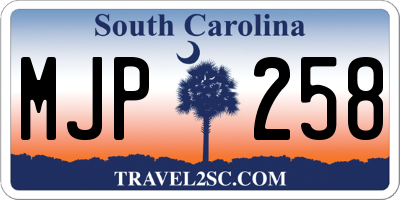 SC license plate MJP258