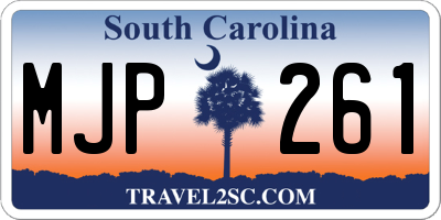 SC license plate MJP261