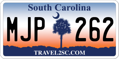 SC license plate MJP262